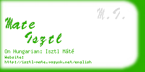 mate isztl business card