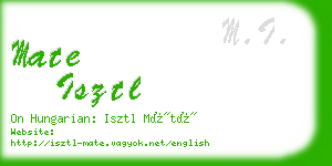 mate isztl business card